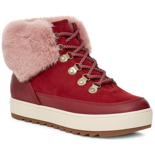 クーラブラ クーラブラ Koolaburra Womens Tynlee Red Leather Ankle Boots Shoes 9 Medium (B M) レディース