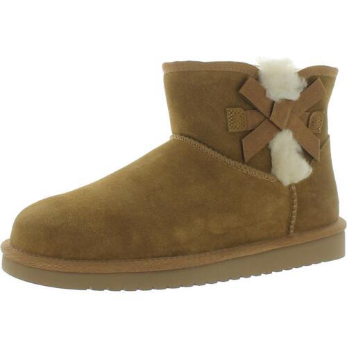 クーラブラ クーラブラ Koolaburra Womens Victoria Mini Suede Pull On Shearling Boots Shoes レディース