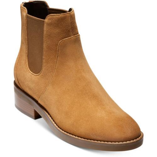 R[n[ Cole Haan Womens Reid Brown Suede Ankle Boots Shoes 11 Medium (B M) fB[X