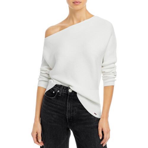 n:PHILANTHROPY Womens Elda White Bateau Neckline Pullover Sweater L fB[X