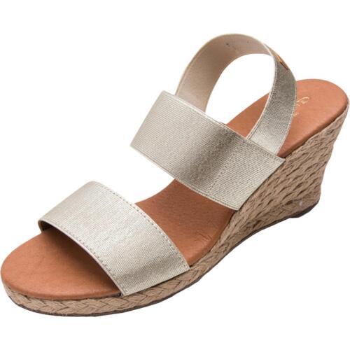 ɥ Andre Assous Womens Allison Gold Dress Sandals Shoes 38 Medium (B M) ǥ