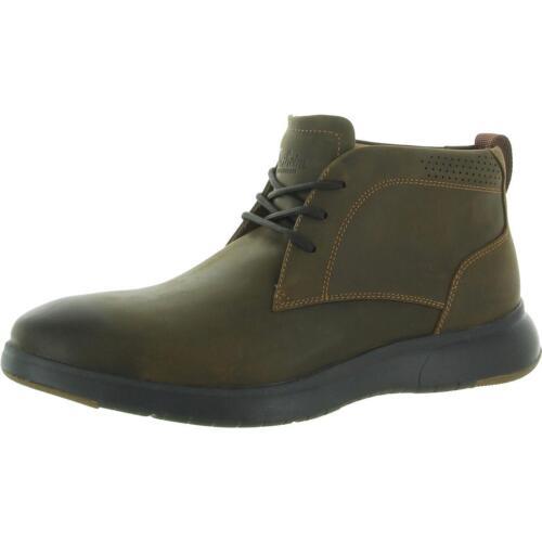 フローシャイム Florsheim Mens Brown Leather Lace Up Chukka Boots Boots 10 Medium (D) メンズ
