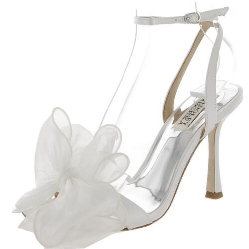 obW[~VJ Badgley Mischka Womens Nessie White Leather Pumps Shoes 7 Medium (B M) fB[X
