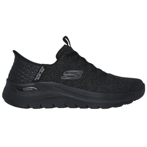 スケッチャーズ Skechers Men's Arch Fit 2.0 Look Ahead Slip-Ins Black Low Top Sneaker Shoes F... メンズ