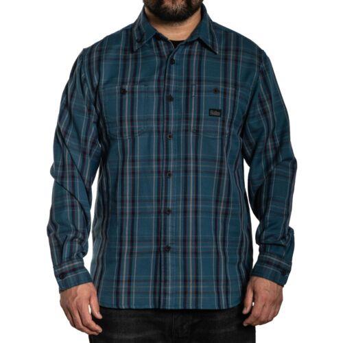 Sullen Men's Breakers Flannel Buttondown Long Sleeve Jacket Blue Clothing App... 