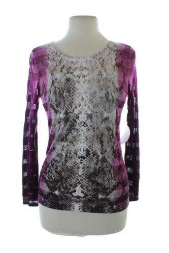 INC Inc International Concepts Petite New Purple Illusion-Stripe Sweater PM fB[X