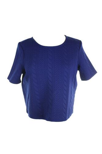 BarIII Bar III New Bright Sapphire Cable Textured Crop Top S レディース