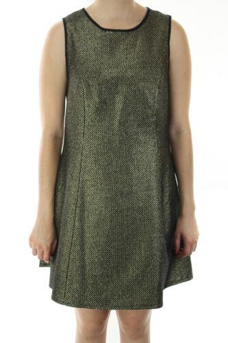 MadeForImpulseFW Made For Impulse Black Gold Jacquard Sleeveless A Line Dress M レディース