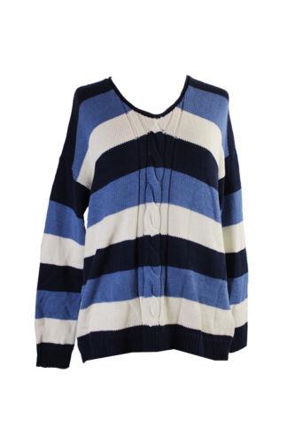 AmericanLiving American Loving Blue Long-Sleeve Paulson Sweater L レディース