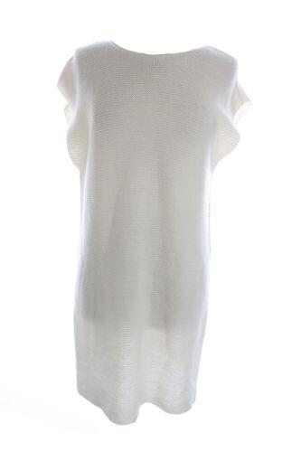 StudioM Studio M New Ivory Sleeveless Slit-Side Long Sweater M レディース