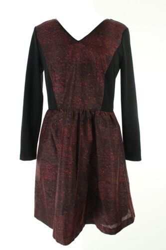 ケンジー Kensie New Red Black 3/4-Sleeve Lace-Inset Poppy Dress XL レディース
