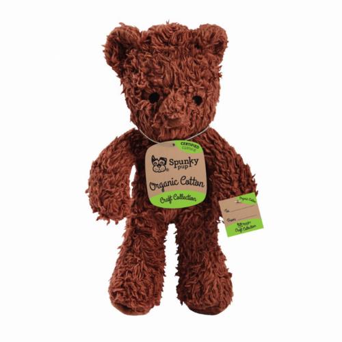 Spunky Pup Dog Toys Organic Cotton Bear Assorted: Brown or White Small ユニセックス