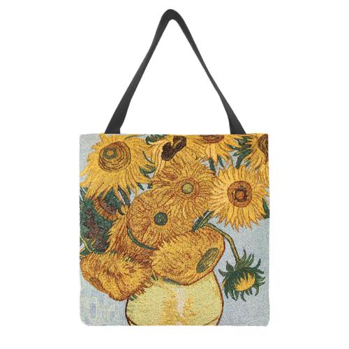 Signare USA Inc Van Gogh Sunflower Foldable Gusset Shopping Bag Y