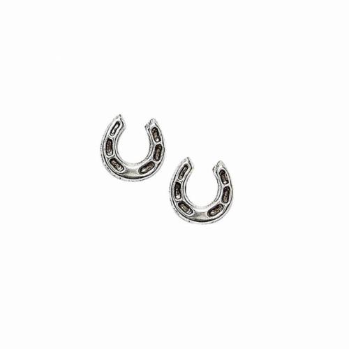 JPC Equestrian Inc AWST Int 039 l Sterling Silver Horseshoes Earrings ユニセックス