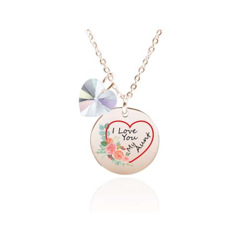 Pink Box Accessories I Love You Necklace Made With Austrian Crystals By Pink Box ˥å