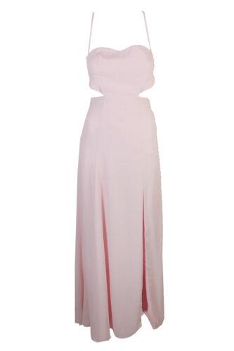 FamePartners Fame And Partners Pink Open-Back Sweetheart Halter Gown 6 レディース