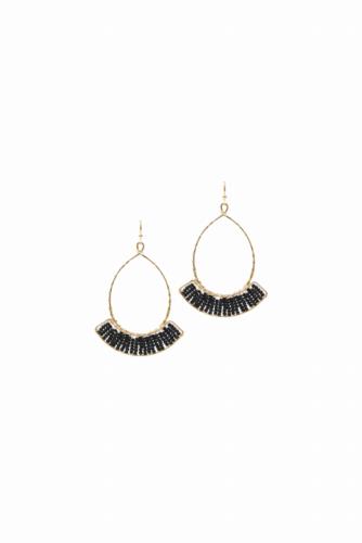 楽天サンガA Blonde and Her Bag Black Beaded Teardrop Earring ユニセックス