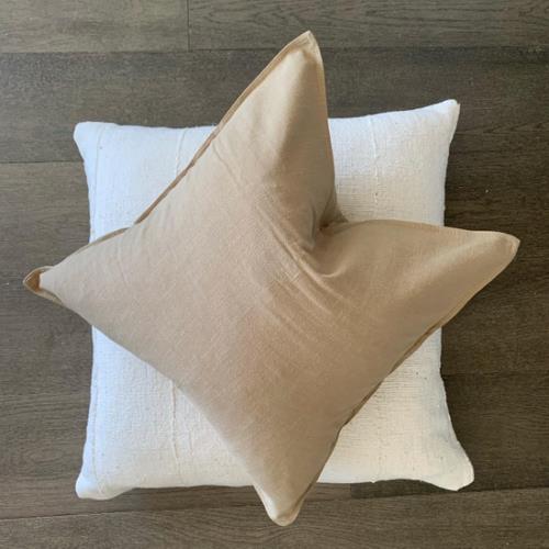 楽天サンガDelmar Decor Linen Throw Pillow Covers Vegetable Dyed Linen Mustard 18x18 ユニセックス