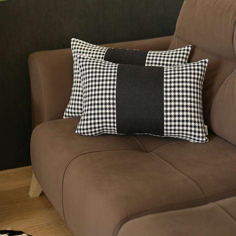 Apolena Inc (Mike & Co. New York) Boho-Chic Houndstooth Jacquard Throw Pillow Covers White-Black - Set of 2 ユニセックス