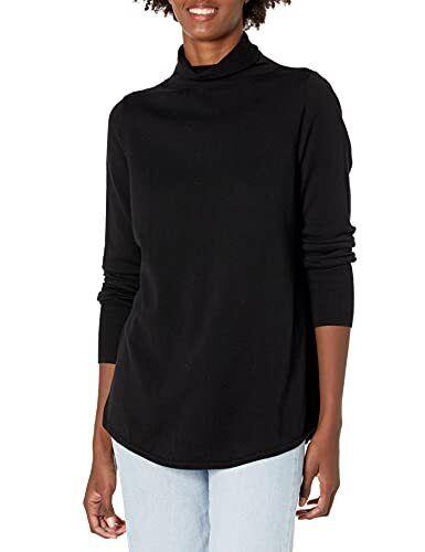 ニックゾー NIC+ZOE womens Vital Turtleneck Pullover Sweater Black Onyx Large US レディース