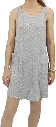 Israphel Womens Sleeveless Sleep Dress Soft Pink Grey Tank Nightgown with レディース