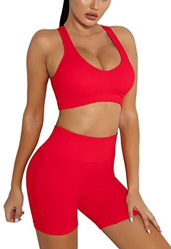 DADAB Workout Sets Two Piece Outfits for Women Clothes Gym Yoga Seamless レディース