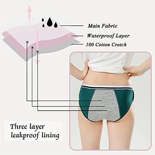 Demifill Teen Girls Period Panties Juniors Leak-Proof Underwear Soft Protective レディース