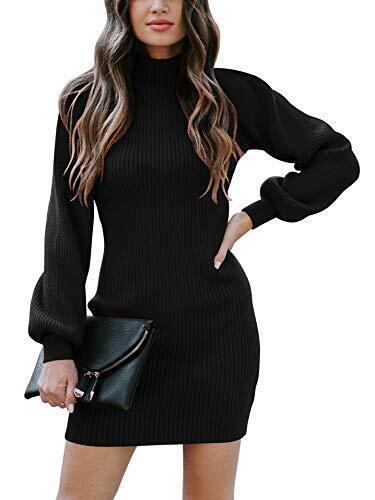 Caracilia Women Cowl Neck Knit Stretchable Elasticity Long Sleeve Slim Fit レディース