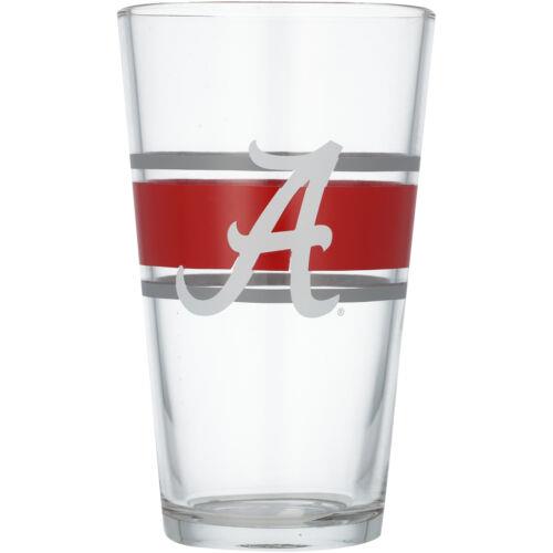 Logo Brands Alabama Crimson Tide 16oz. Stripe Pint Glass ユニセックス