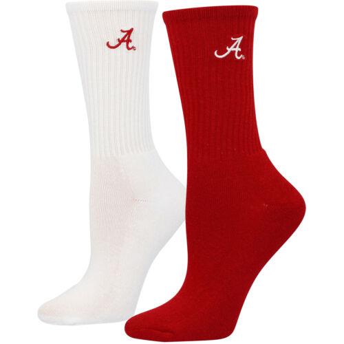 楽天サンガズーザッツ Women's ZooZatz Crimson/White Alabama Crimson Tide 2-Pack Quarter-Length Socks レディース