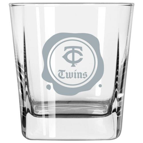Logo Brands Minnesota Twins 14oz. Frost Stamp Old Fashioned Glass