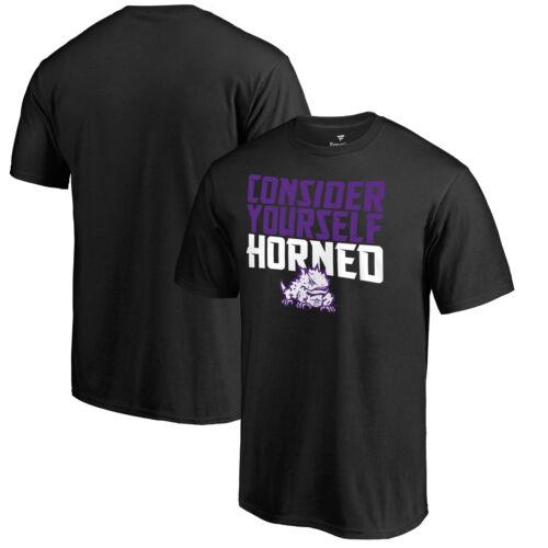 2023/12/25 Men 039 s Fanatics Black TCU Horned Frogs Consider Yourself Horned T-Shirt メンズ