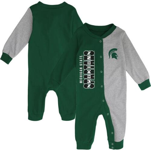 Outerstuff アウタースタッフ Infant Green/Heather Gray Michigan State Spartans Halftime Two-Tone Sleeper ユニセックス