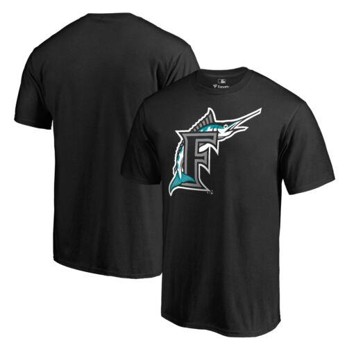 2023/12/25 Men's Fanatics Black Miami Marlins Cooperstown Collection Forbes T-Shirt メンズ