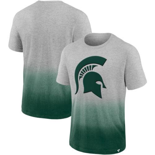 Men's Fanatics Heathered Gray/Green Michigan State Spartans Team Ombre T-Shirt メンズ