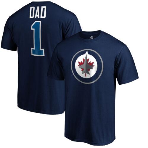 2023/12/25 Men's Fanatics Navy Winnipeg Jets #1 Dad T-Shirt メンズ