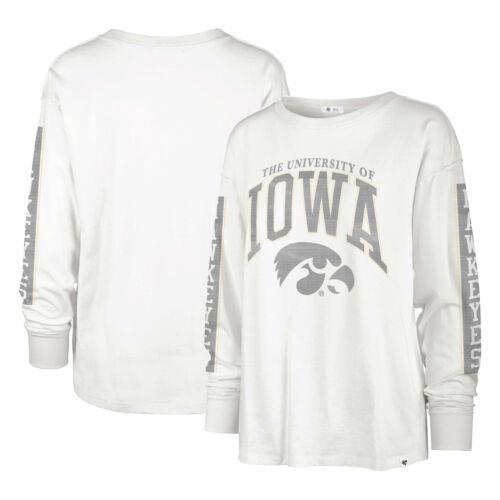 ե Women's '47 Cream Iowa Hawkeyes Statement SOA 3-Hit Long Sleeve T-Shirt ǥ