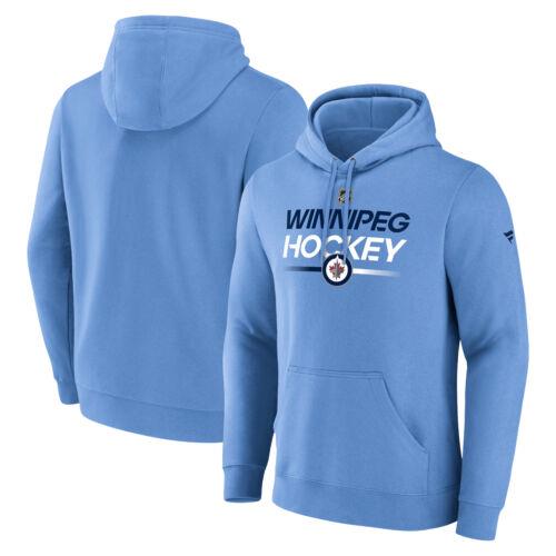 Men's Fanatics Light Blue Winnipeg Jets Alternate Wordmark Fleece Pullover メンズ