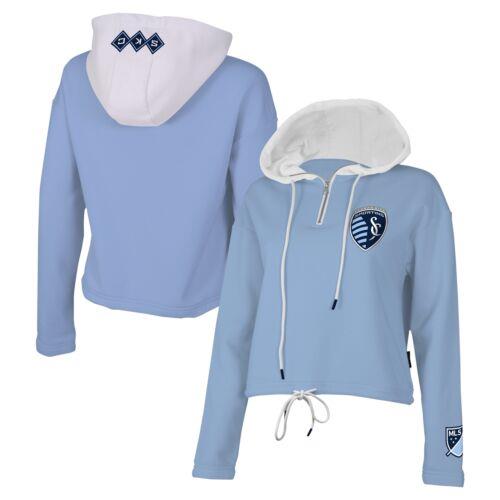 Women's Stadium Essentials Light Blue Sporting Kansas City Game Plan Quarter-Zip レディース