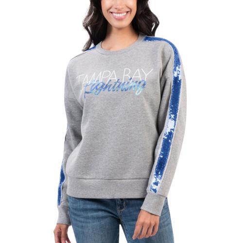 ジースリー Women's G-III 4Her by Carl Banks Gray Tampa Bay Lightning Penalty Box Pullover レディース