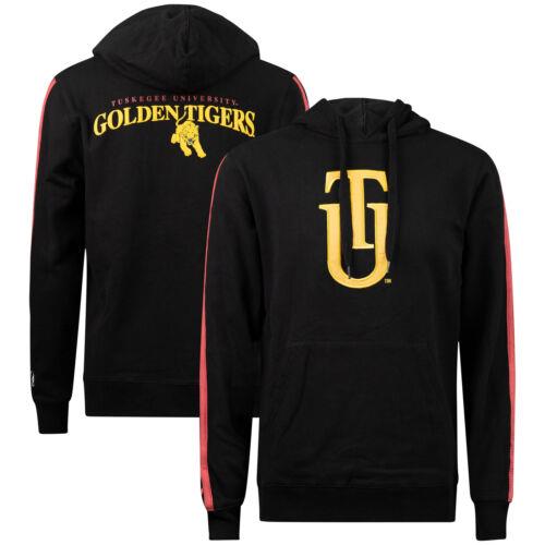 Men 039 s FISLL Black Tuskegee Golden Tigers Oversized Stripes Pullover Hoodie メンズ