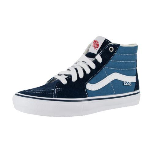 バンズ Vans Skate Sk8-Hi Sneakers (Navy/White) Skate High-Top Shoes メンズ