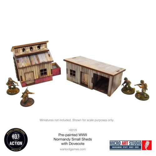 Pre-Painted WW2 Normandy Small Sheds With Dovecote Bolt Action Warlord Games