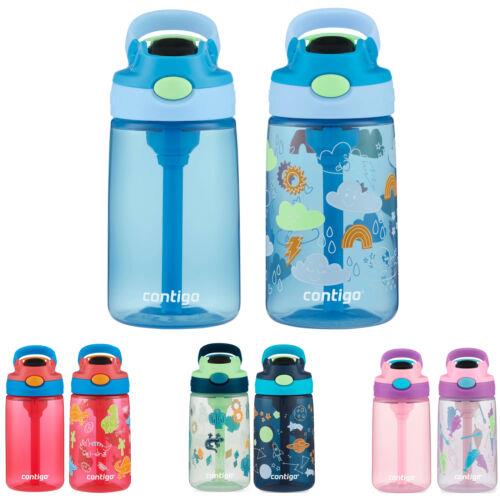 コンティゴ Contigo Kid's 14 oz. Plastic Water Bottle with Redesigned Autospout Straw 2-Pack ユニセックス
