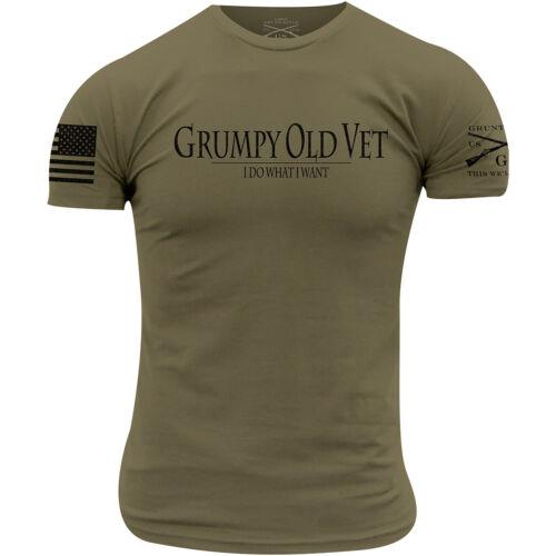 グラント Grunt Style Grumpy Old Vet T-Shirt - Military Green メンズ