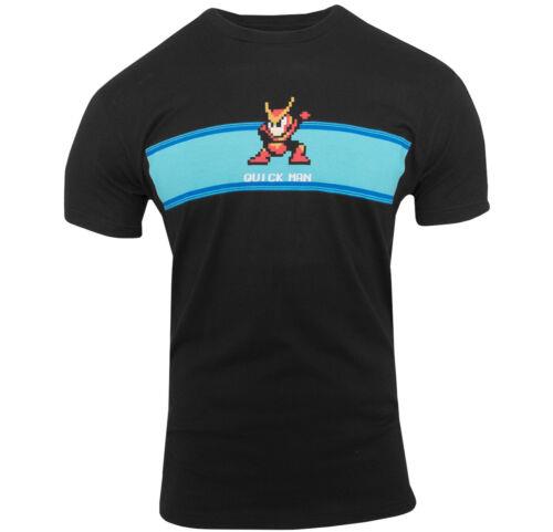 Capcom Quick Man Stage Start Premium Fitted T-Shirt - Small - Black メンズ