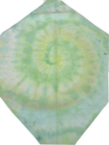 Unbranded Bandana Face Covering Mask Ice Dye Tie Dye 20 x 20 White Scarf Green New fB[X