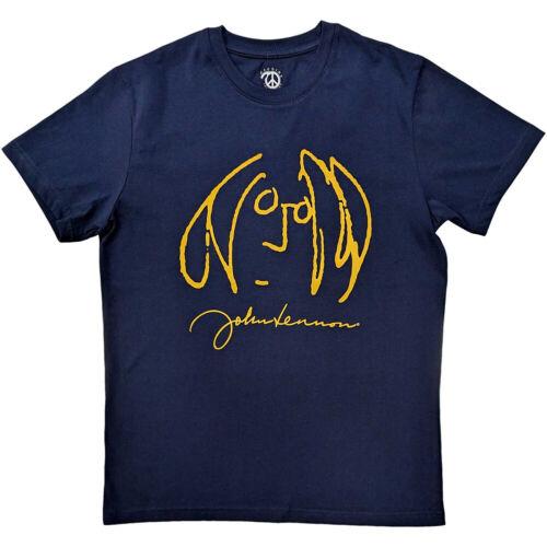 The Beatles John Lennon - Self Portrait - Navy Blue T-shirt メンズ