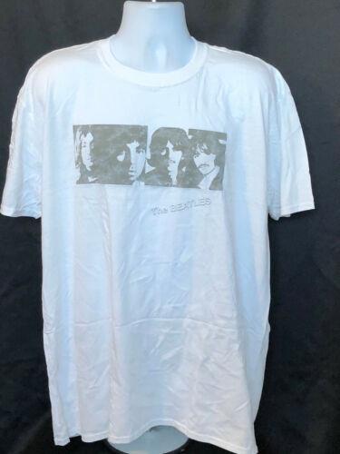 The Beatles-2X-White Album Faces White T-shirt メンズ