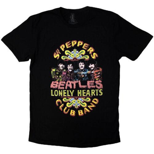 The Beatles-Rubber Soul- ソウル The Beatles - Sgt Pepper 2 - Black t-shirt メンズ